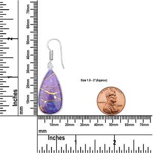 <b>Top</b> Selling Classic Cute Drop <b>Earrings</b> Multi Shape Cut Purple Turquoise Fine Dangle Engagement Party Anniversary Gifts - Product Image 2
