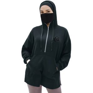 Sudaderas con capucha Abaya con cremallera de Color negro para damas, modestas mujeres musulmanas islámicas, vestido con capucha de gran tamaño pesado para niñas - Product Image 1