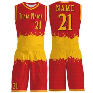 เครื่องแบบบาสเก็ตบอลแขนกุดพิมพ์ซับลิเมชันเต็มตัวเครื่องแบบบาสเก็ตบอลปรับขนาดได้ - Product Image 4