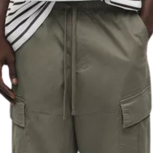 Men's <b>Cargo</b> Pleated Trousers Multi Pocket Canvas Elastic Waist Casual Outdoor Workwear Utility Streetwear Sportswear - Product Image 4