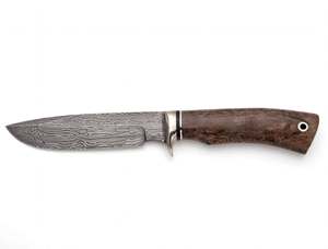 Couteau à désosser utilitaire de cuisine en acier Damas artisanal avec manche en bois de noyer naturel - Product Image 4