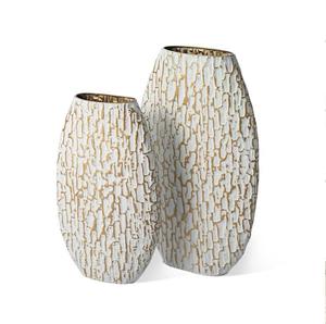 Jarrón de Mesa Bloom Ready con Acabado Dorado Tradicional, Diseño de Pedestal Hecho a Mano, 34 cm de Altura - Product Image 1