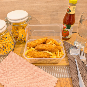 ภาชนะ PP ทรงสี่เหลี่ยมขนาด 500 มล. ฝาปิดป้องกันการรั่วซึม เป็นมิตรกับสิ่งแวดล้อม ใช้ซ้ำได้ ย่อยสลายได้ เหมาะสำหรับอาหารแบบกลับบ้าน คุณภาพพรีเมียม ดีไซน์หนาพิเศษ - Product Image 2