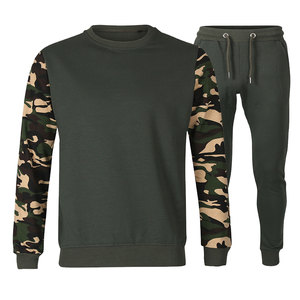 Ensemble de survêtement streetwear imprimé camouflage pour homme, coupe régulière, avec cordon de serrage, deux pièces, marque privée - Product Image 6