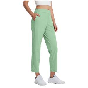 Oem Services Women Streetwear Loose Fit Chiffon <b>Summer</b> <b>Trousers</b> High Quality Casual High Waist Elastic Waist Solid Color - Product Image 6