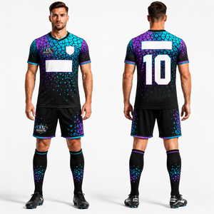 Premium Quality <b>Soccer</b> Jersey Shorts Uniform Polyester Fabric Screen Printing Breathable Custom Teamwear Uniform Sets - Product Image 1
