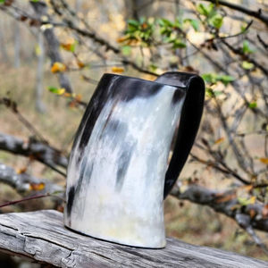 Tasse en corne de buffle naturelle de qualité pour hôtels, maisons et fêtes à boire - Product Image 1