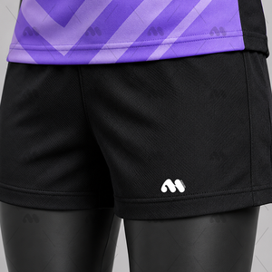 Conjunto de camiseta y pantalones cortos de fútbol para mujer, totalmente personalizado, uniforme de fútbol morado, kit de entrenamiento para club, ropa de equipo, nombres y logotipos personalizados - Product Image 6