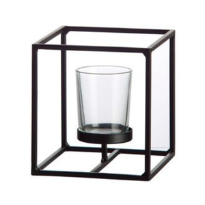 Lanterne portable en aluminium avec verre transparent, décoration d'intérieur, porte-bougie en métal, design pour l'intérieur et l'extérieur, porte-bougie - Product Image 5