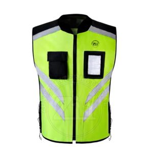 Gilet de sécurité réfléchissant haute visibilité 130 GSM en polyester, tissu mesh orange fluorescent, logo personnalisé pour la sécurité et les travailleurs - Product Image 2
