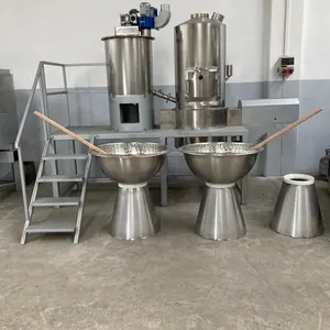 Tahina halwa sugar cooker boiler machine halwa sugar waxer machine tahini linee di produzione per l'industria alimentare halwa production