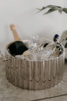 Seau de service élégant en métal, bac à boissons haut de gamme, seau de service professionnel, grand bac à glace