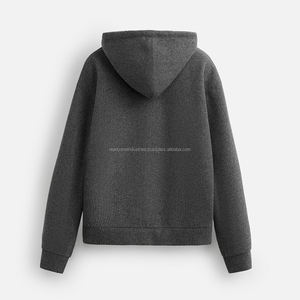 Sweat à capuche personnalisé pour hommes sérigraphie personnalisée logo haute qualité coton lourd français éponge sweat à capuche zippé et lavé à l'acide - Product Image 6