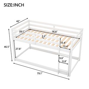 Letto a castello singolo bianco con scaletta per bambini, vecchio SKU WF281727AAK/WF286602AAK - Product Image 4