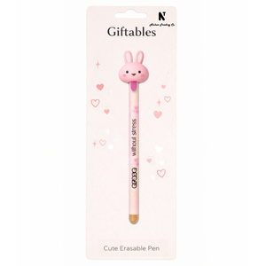 Trendy Nicher Cute Fox Pull-Out Tongue Erasable <b>Kids</b> Student Party Office Blue/Black Gel Pen Novelty Ballpoint Pen - Product Image 3