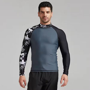 Rashguard MMA haute qualité, manches longues, respirant, séchage rapide, polyester, nylon, pour homme, matière Spandex, sublimation, OEM. - Product Image 3