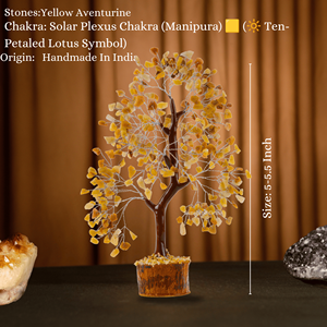 Arbre de Vie en Cristal d'Aventurine Jaune en Gros avec Fil d'Argent, Pierres de Guérison, Décoration d'Intérieur - Product Image 5