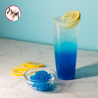 Blauwe Framboos Premium Halal Gecertificeerd 3,4KG Fles Sprankelende Boba Klaar om te Eten Juice Ballen