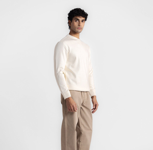 Pull en tricot à col rond pour homme, coupe classique, couleur unie, décontracté, pour l'automne - Product Image 3