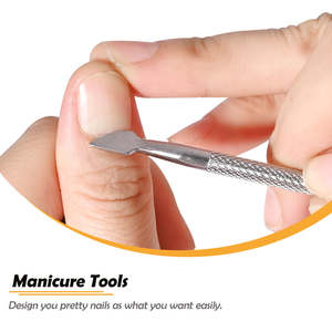 Pousse-cuticules coloré, dissolvant de vernis à ongles, grattoir à vernis gel, outils de manucure en acier inoxydable pour ongles - Product Image 6