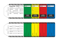Étiquette de signalisation multi-étapes rectangulaire en PVC autocollante, étiquette de sécurité découpée double face, imprimée en couleur, emballage