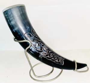 Support en corne de buffle artisanal avec bordure et pointe en laiton, qualité excellente à prix abordable - Product Image 6