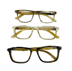 Monturas de Gafas Ópticas para Hombre, Hechas a Mano, de Cuerno de Búfalo, Cuadradas, sin Montura, Ecológicas, con Logotipo de Diseñador Personalizado de Alta Calidad, Color Azul - Product Image 1