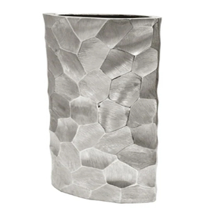 Pounded Metal Oval Tapered <b>Vases</b> Silver Handmade Metal Flower <b>Vases</b> Metal Flower For <b>Vases</b> wedding celebration <b>Copper</b> <b>vases</b> - Product Image 2