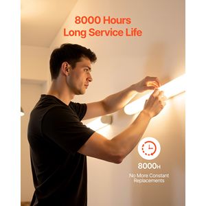 Confezione da 8 Tubi Fluorescenti Lineari da 21 Pollici, Luce Bianca Calda 13W, Attacco G5 Bi-Pin, 3000K, Materiale in Vetro - Product Image 5