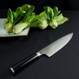 Cuchillo de Chef Damasco Hecho a Mano de Alta Calidad, Juego de Cuchillos de Cocina de Acero Damasco con Funda de Cuero Puro - Product Image 6