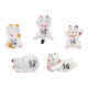 Set di bacchette a tema gatto in ceramica da 5P - Product Image 1