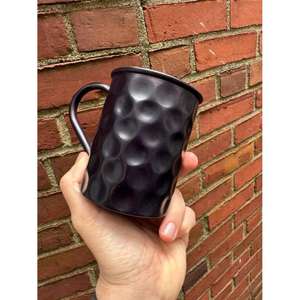 Chope en acier inoxydable martelé effet diamant 500 ml pour bière et Moscow Mule avec cuillère, isolation thermique, vente en gros - Product Image 3