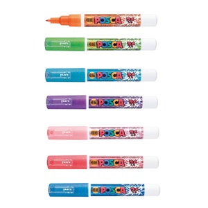 Popular Posca Opaque Permanent Water based <b>Marker</b> <b>Pen</b> with Gritter PC-1ML 7 Colors Colored Writing <b>Pen</b> for Metal Glass Plastic - Product Image 1
