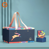 2026 Coffret de 8 pièces en carton rigide, imprimé avec logo personnalisé, luxe léger, en matériaux recyclés écologiques, pour bijoux et thé, Fête de la Mi-Automne