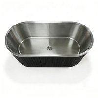 Baignoire de trempage à froid de luxe en cèdre rouge et acier inoxydable, pour extérieur, avec échelle et couvercle, capacité 50-59 gallons, pour 2 athlètes