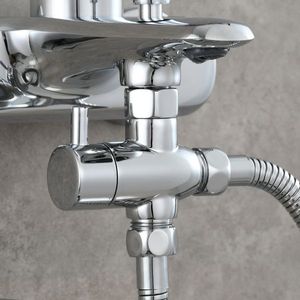 Valvola deviatrice doccia in ottone G1/2FT con doppio interruttore per soffione fisso, rubinetto vasca, accessori cromati per rubinetti da bagno - Product Image 5