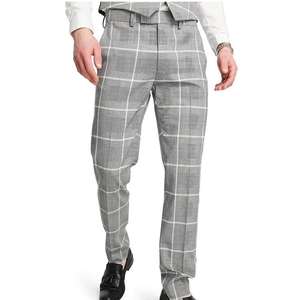 Nuevos Pantalones de Vestir a Rayas para Hombre, Corte Slim Fit, Formales de Negocios, Casuales de Oficina, Diseño Elegante y Moderno, OEM ODM - Product Image 4