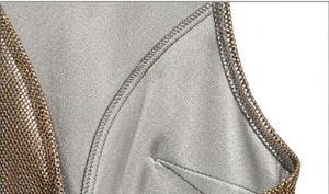Vestido ajustado de una pieza con cuello redondo, de alta calidad y precio razonable, para pedidos al por mayor, con costuras reforzadas a máquina, ideal para fiestas. - Product Image 2