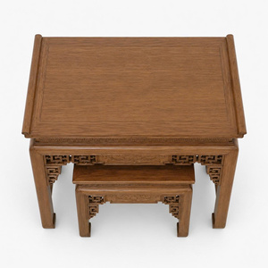 Mesa de Altar Rectangular de Madera Maciza Tam Viet A08 Sindora, de un Solo Nivel, con Diseño de Loto Grabado, Reutilizable, para Culto Familiar y Ancestral - Product Image 6