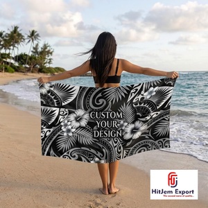 Custom Printed South Island Sarong Beach Wrap Hawaiian Pareo Tropical Resort Wear OEM ODM Fabric Manufacturer Supplier India - Product Image 2