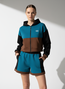 Sweat à capuche ample en coton pour femme, personnalisable, décontracté, respirant, en molleton avec techniques d'impression, col à capuche - Product Image 3