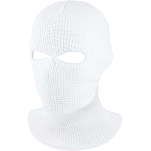 2026 Premium Quality Balaclava White Knit Balaclava Face <b>Mask</b> Winter Sporty Style Unisex Acrylic Material Balaclava - Product Image 1