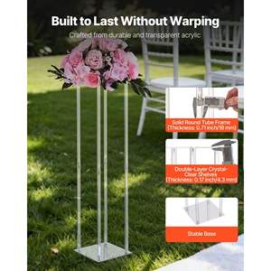 10 pièces de présentoir floral en acrylique laminé de 31,5 pouces, décoration de table de mariage, fête d'anniversaire, décoration de la maison - Product Image 3