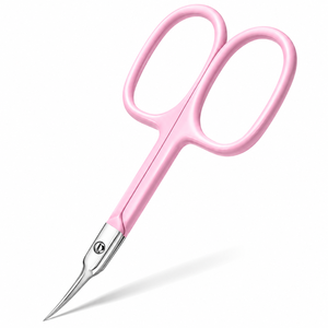 Professional Stainless Steel Pink Arrow Point Cuticle Scissor Extra Fine Curved Blade Nail <b>Care</b> Tool Wholesale - Product Image 1