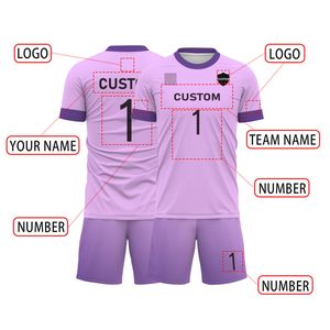 Conjuntos de Uniformes de Fútbol Unisex para Adultos, Camisetas Personalizadas, Kits de Fútbol con Nombre y Números de Equipo Personalizados, Secado Rápido, 100% Poliéster, Proveedor de Pakistán - Product Image 6