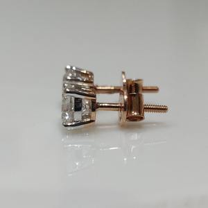 Pendientes Pequeños de Diamante Cultivado en Laboratorio de 0.50 ct, Oro de 14K, Certificado IGI, Joyería Minimalista para Compromiso, Boda, Uso Diario, Regalo para Mujer - Product Image 6