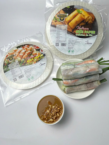 Papier de riz pour rouleau de printemps frais Fabricant Galettes De Riz Vietnamien Rouleaux d'emballage comestibles Rouleaux de printemps croustillants - Product Image 5