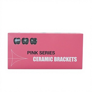 Brackets de Ortodoncia Manuales de Cerámica Serie Rosa, Brackets Dentales Estéticos del Color del Diente, MBT 022, Zafiro Monocristalino Bajo - Product Image 1