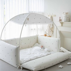 [S.P Company] Newborn <b>Nest</b> Bedding 100% Cotton Hypoallergenic Impact Absorbing Baby Pigment Embroidery Bumper <b>Bed</b> - Product Image 3