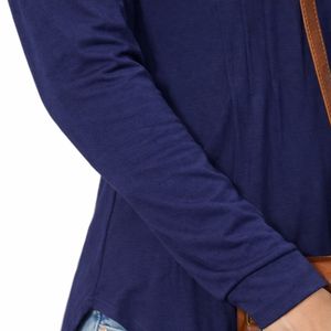 Camiseta de Manga Larga con Cuello en V, Estilo Vintage, Casual, Holgada, de Secado Rápido y Transpirable para Mujer, para Uso Diario - Product Image 5